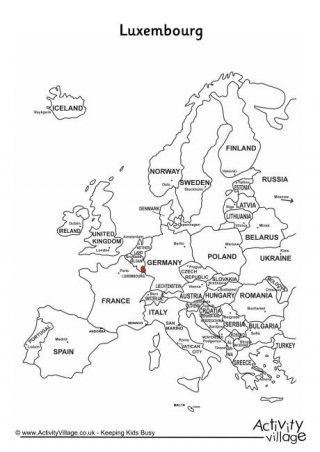 Luxembourg On Map Of Europe