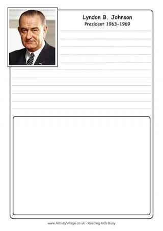 Lyndon B Johnson Notebooking Page