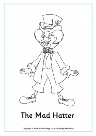 Mad Hatter Coluring Page