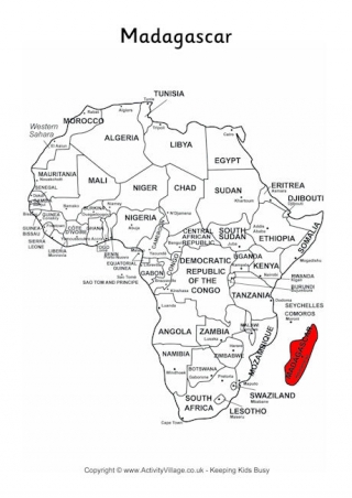 Madagascar On Map Of Africa