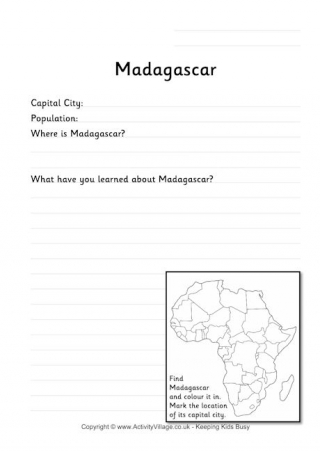 Madagascar Worksheet