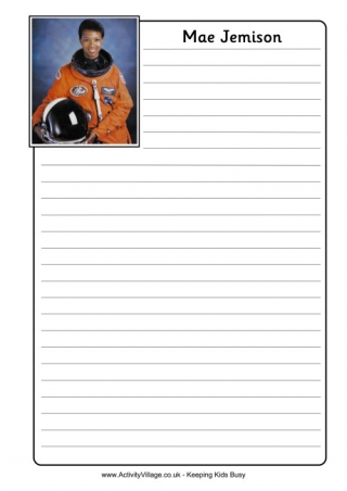 Mae Jemison Notebooking Page