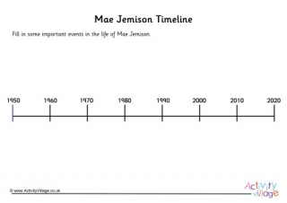 Mae Jemison Timeline Worksheet