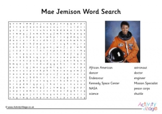 Mae Jemison Word Search