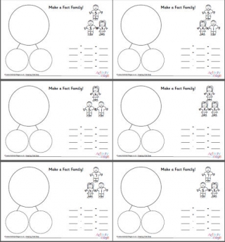 Make a Fact Family Mats 3 to 10