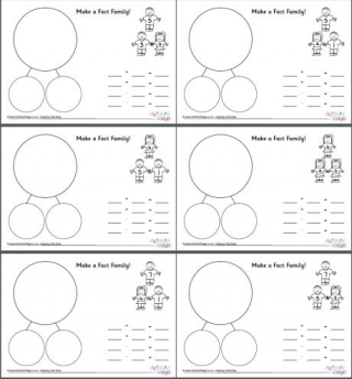 Make a Fact Family Mats 3 to 10