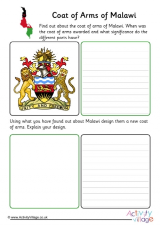 Malawi Coat Of Arms Worksheet