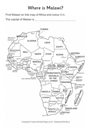 Malawi Location Worksheet