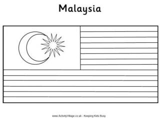 Malaysia Flag Colouring Page