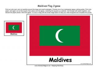 Maldives Flag Jigsaw