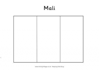 Mali Flag Colouring Page