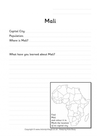 Mali Worksheet