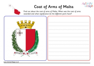 Malta Coat Of Arms Worksheet
