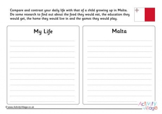 Malta Compare And Contrast Worksheet