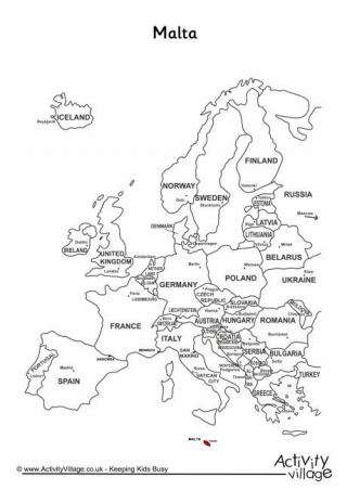 Malta On Map Of Europe