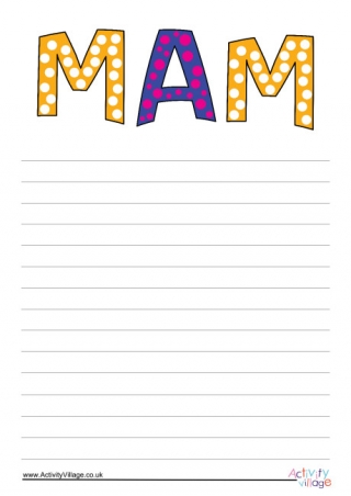 Mam Writing Paper