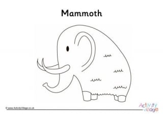 Mammoth Colouring Page