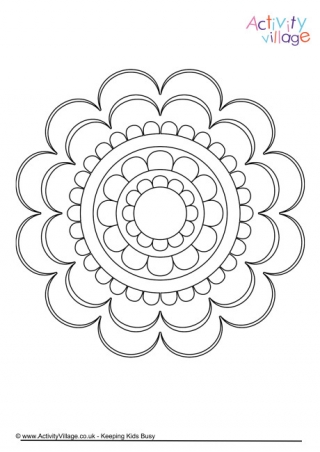 Mandala Colouring Page 1