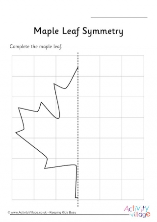 Maple Leaf Symmetry Worksheet