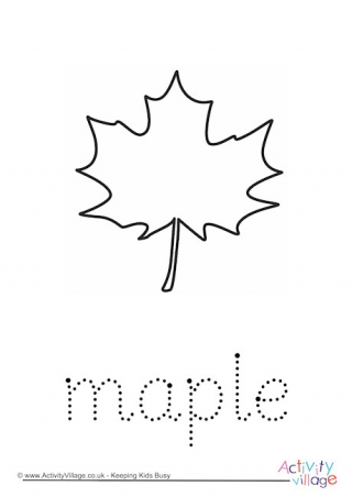 Maple Word Tracing