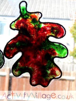 Marbled Suncatcher Autumn Leaf