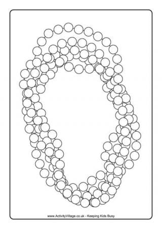 Mardi Gras Beads Colouring Page