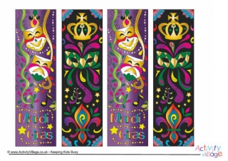 Mardi Gras Bookmarks