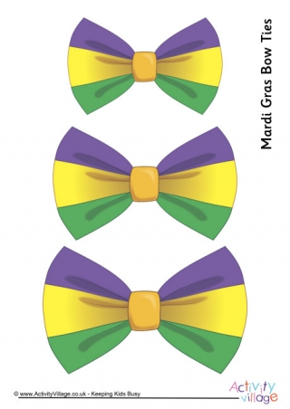 Mardi Gras Bow Ties