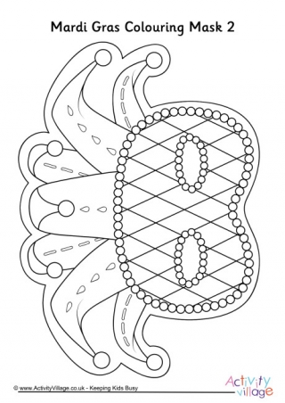 Mardi Gras Colouring Mask 2
