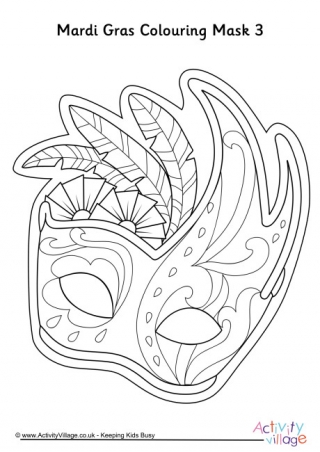 Mardi Gras Colouring Mask 3