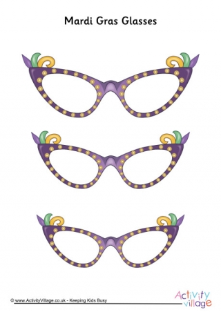 Mardi Gras Glasses