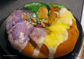 Mardi Gras king cake poster