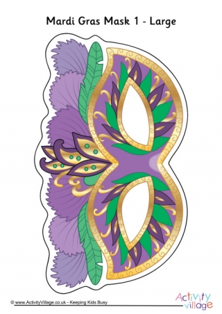 Mardi Gras Mask 1 Large