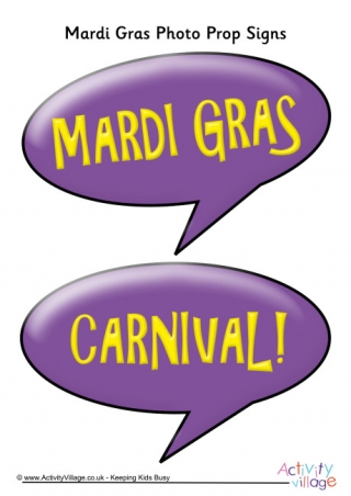 Mardi Gras Photo Prop Signs