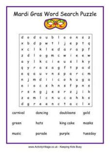 Mardi Gras Puzzles
