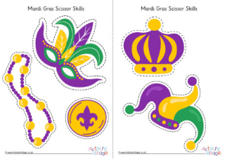 Mardi Gras Scissor Skills 2