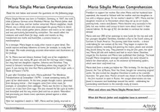 Maria Sibylla Merian Comprehension