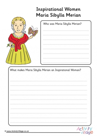 Maria Sibylla Merian Inspirational Women Worksheet
