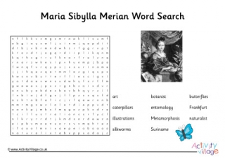 Maria Sibylla Merian Word Search