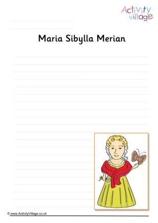 Maria Sibylla Merian Writing Page