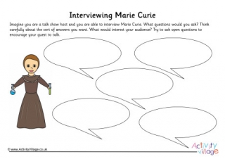 Marie Curie Interview Worksheet