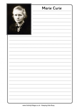 Marie Curie Notebooking Page 2