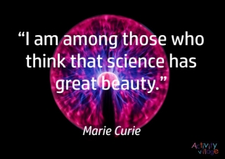 Marie Curie Quote Poster