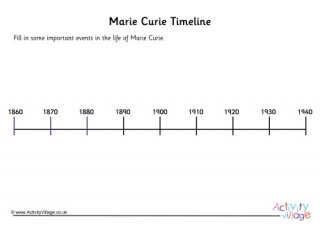 Marie Curie Timeline Worksheet