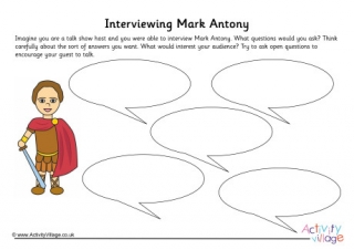 Mark Antony Interview Worksheet