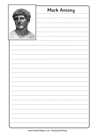 Mark Antony Notebooking Page