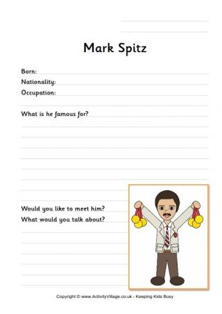 Mark Spitz Worksheet