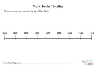 Mark Twain Timeline Worksheet