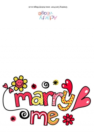 Marry Me Card