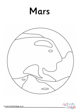 Mars Colouring Page